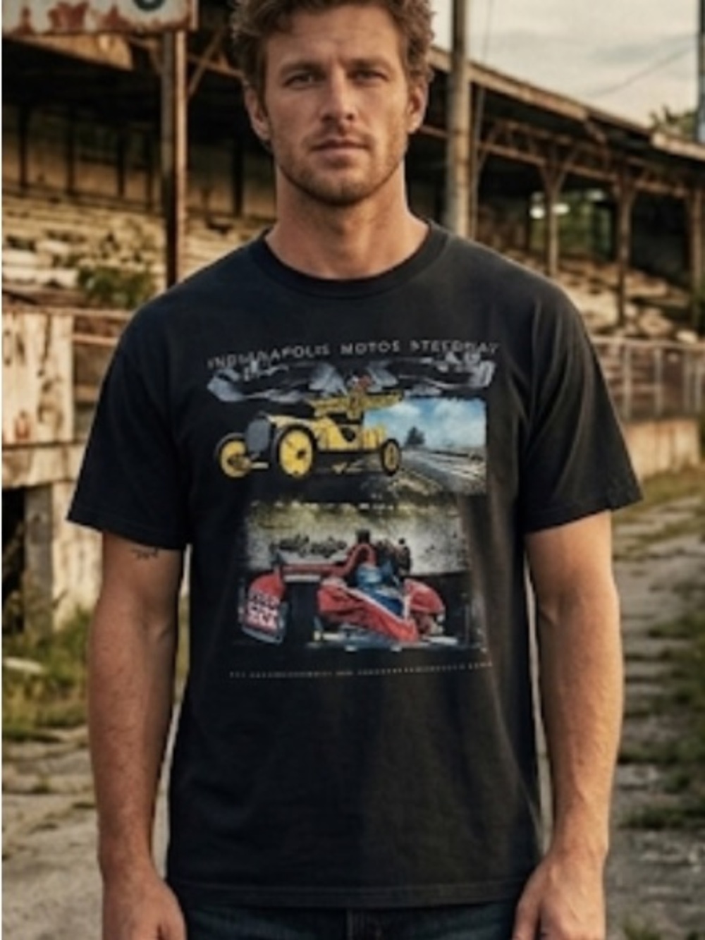 Indianapolis motor Speedway Vintage Y2K shirt black